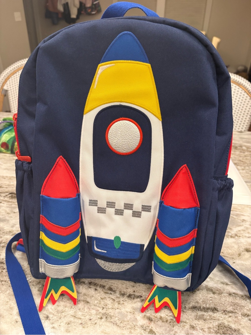 HTF Boden Navy, Yellow & Red Rocket Kids Backpack